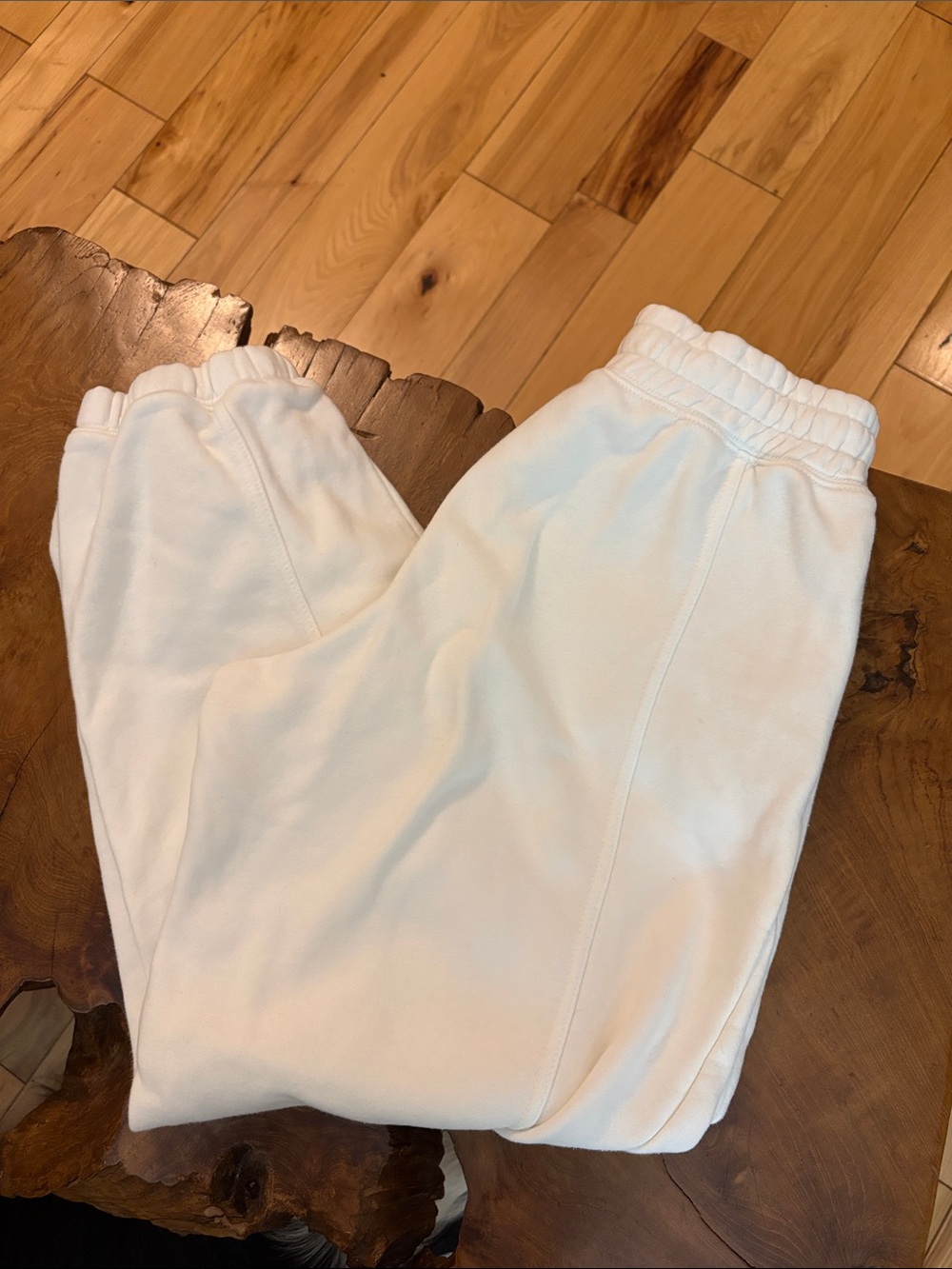 Classic White Women's Fleece Jogger Pants